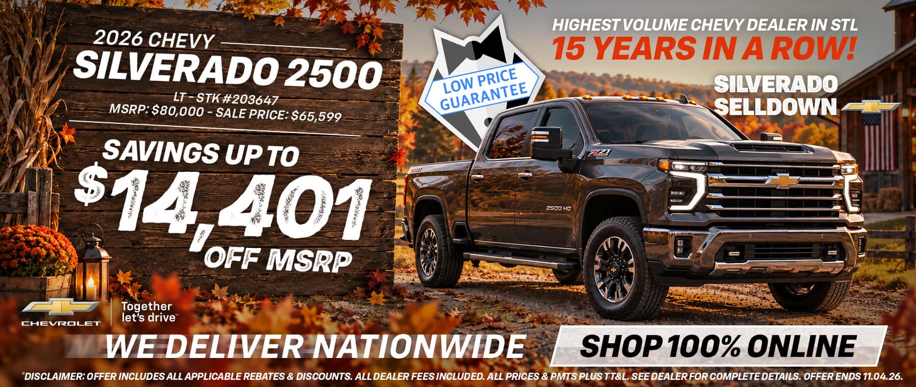 2026 Chevy Silverado 2500 - Savings up to $14,401 off MSRP