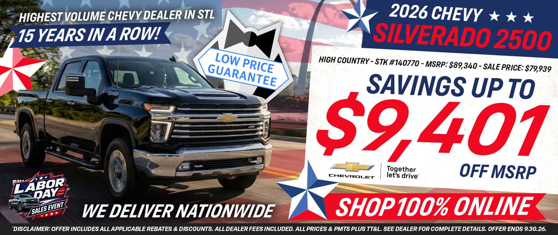 2026 Chevy Silverado 2500 - Savings up to $9,401 off MSRP