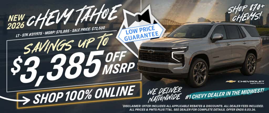 2026 Chevy Tahoe - Savings Up To $3,385 Off MSRP