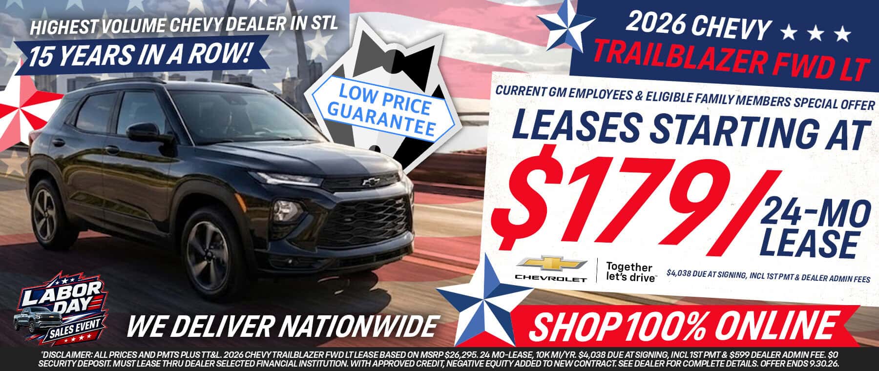 2026 Chevy Trailblazer FWD LT - Leases Starting At $179/mo for 24 MOs