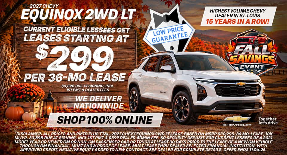 2027 Chevy Equinox 2WD LT- Lease starting at $299/36-MO 