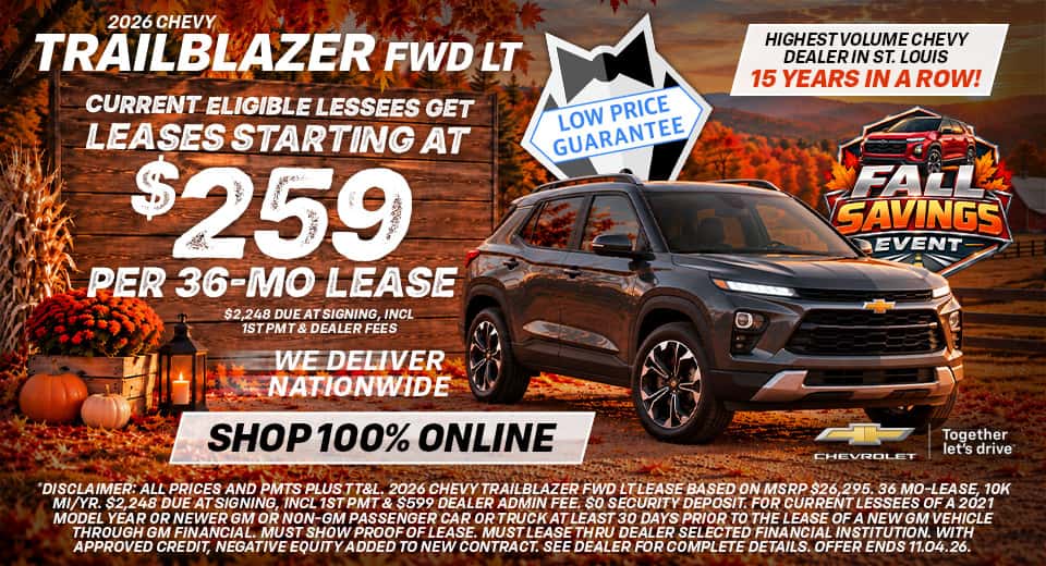 2026 Chevy Trailblazer FWD LT - Current Eligible Lessees Get Leases Starting At $259/36-MO Lease