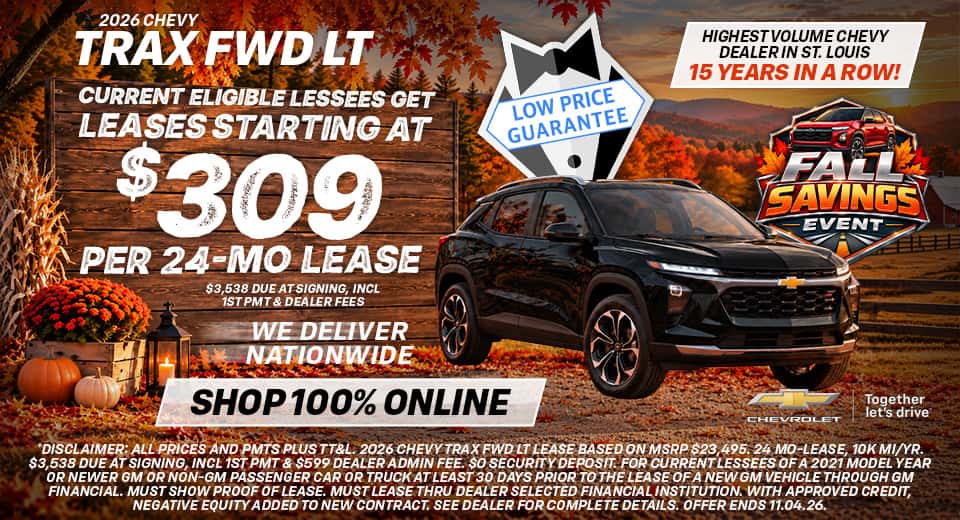 2026 Chevy Trax FWD LT - Lease Starting At $309/24-MO Lease