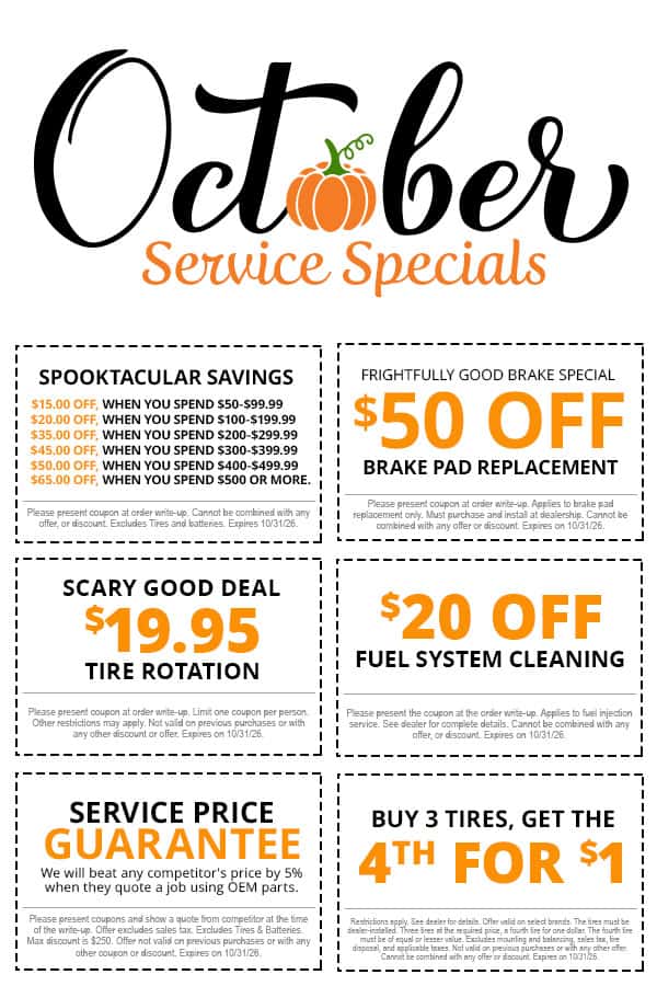 October Service Specials