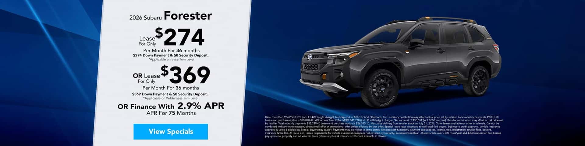 July 26 Forester Special