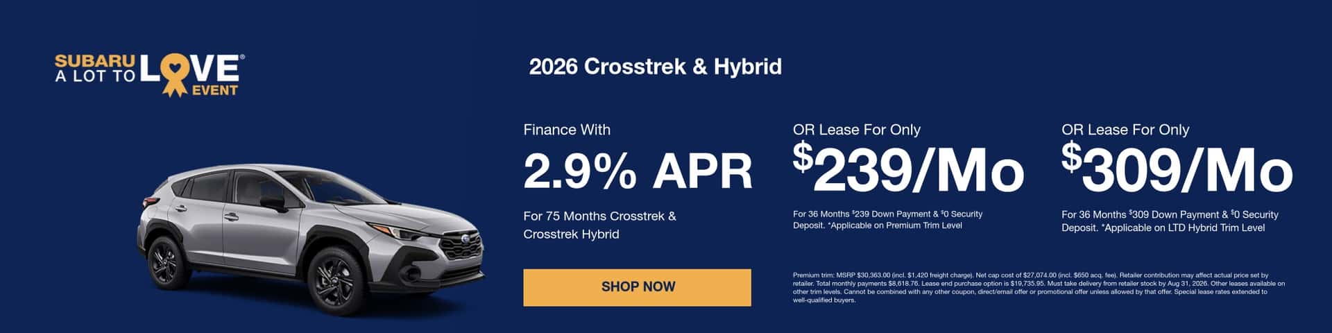 August 2026 Crosstrek & Crosstrek Hybrid Special