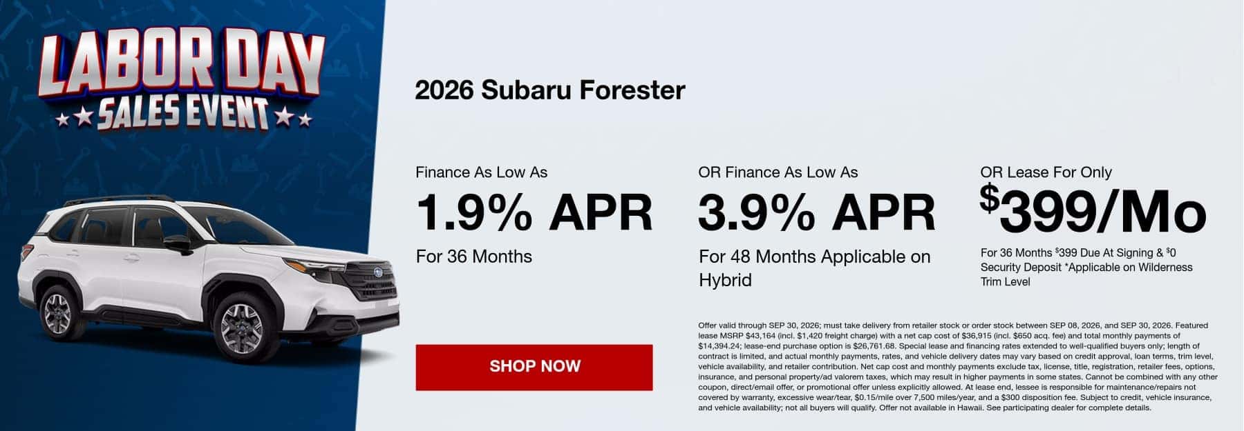 September Forester Special