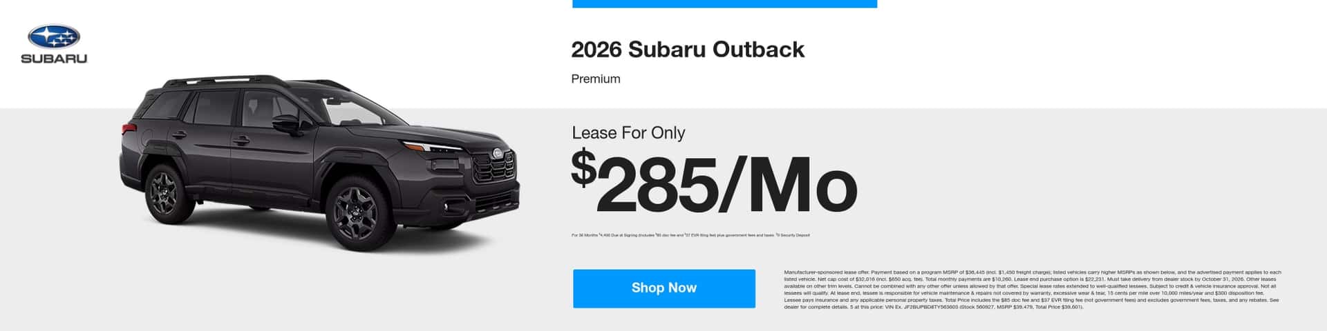 October 2026 Outback Specials