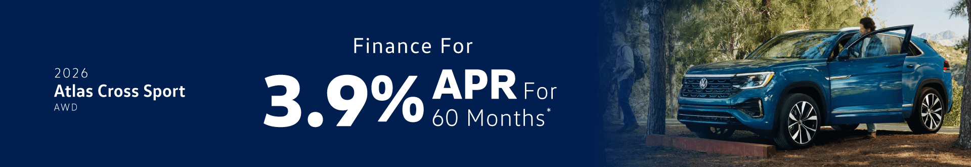 2026 Atlas Cross Sport AWD Finance for 3.9% APR for 60 months