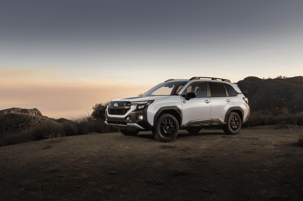  2026 Subaru Forester SUV outdoors on a dirt road 