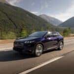 2026 Subaru Solterra in blue on road