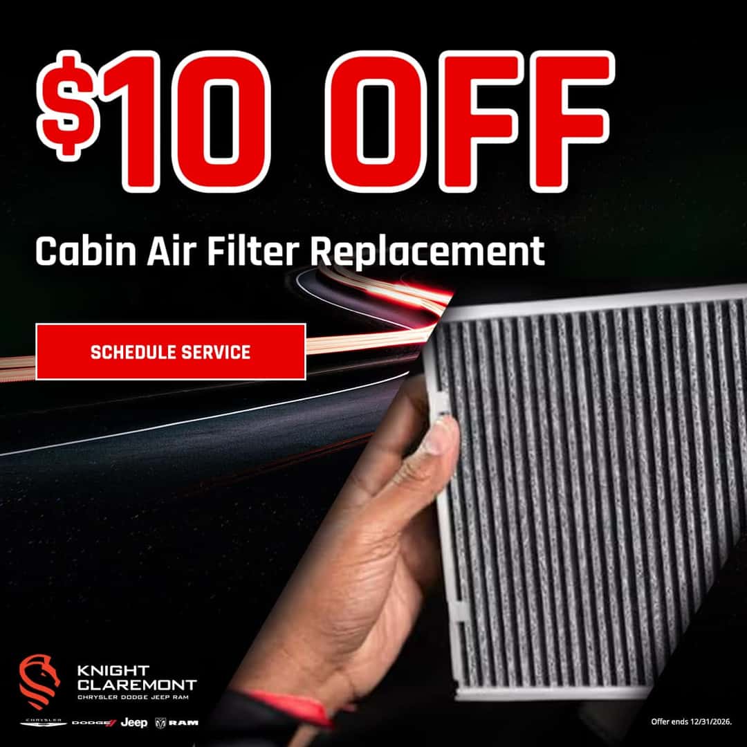 $10 Off Cabin Air Filter Replacement