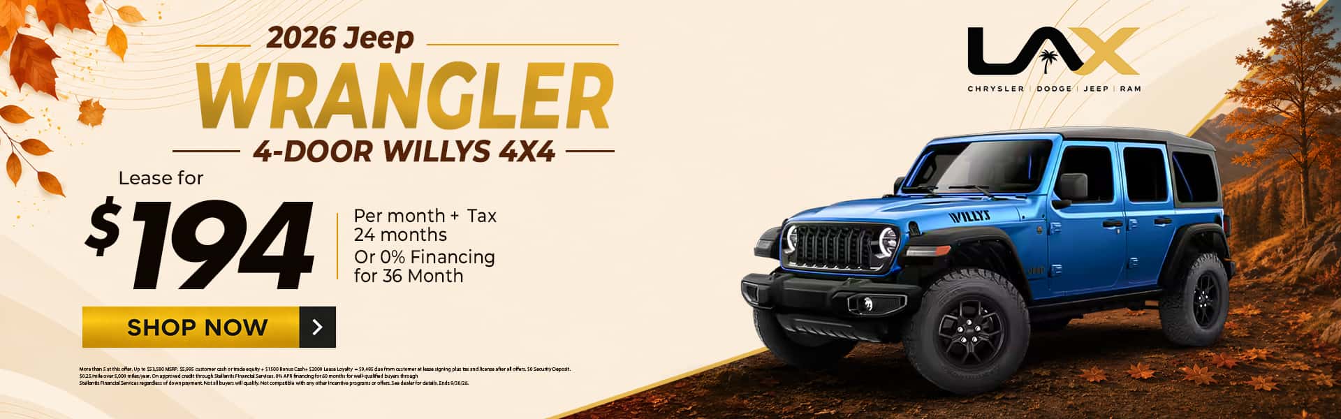 2026 WRANGLER 4-DOOR WILLYS 4X4