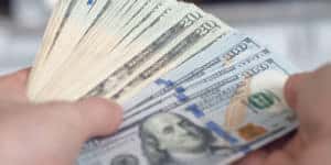 Hands counting money