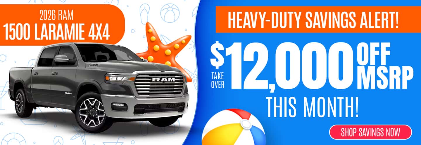 2026 Ram 1500 Laramie 4x4 June Savings Desktop Offer Slide