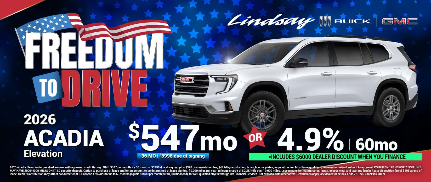 Acadia $547