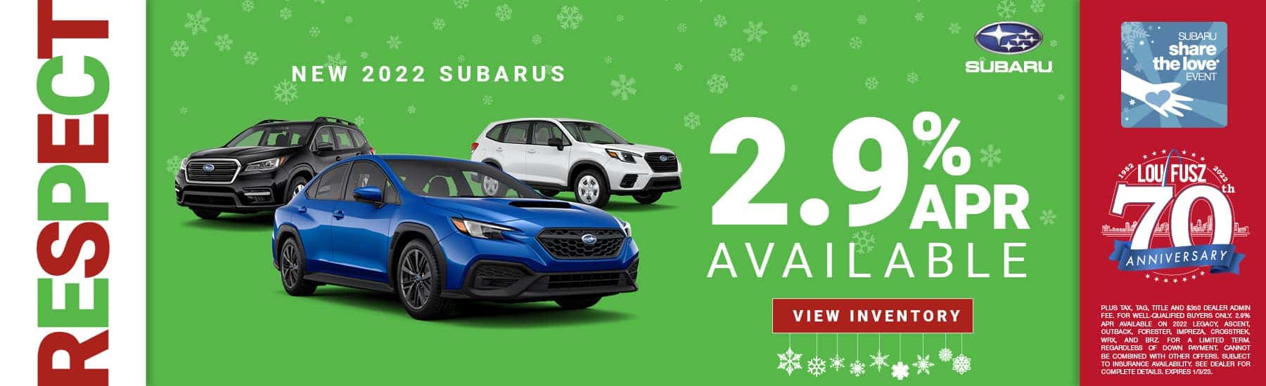 NEW 2022 SUBARUS