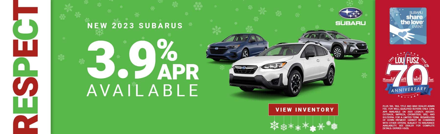 NEW 2023 SUBARUS