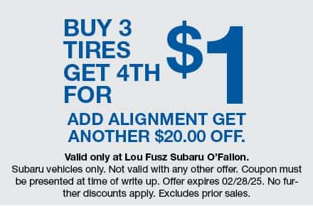 Buy 3 tires get 4th for $1