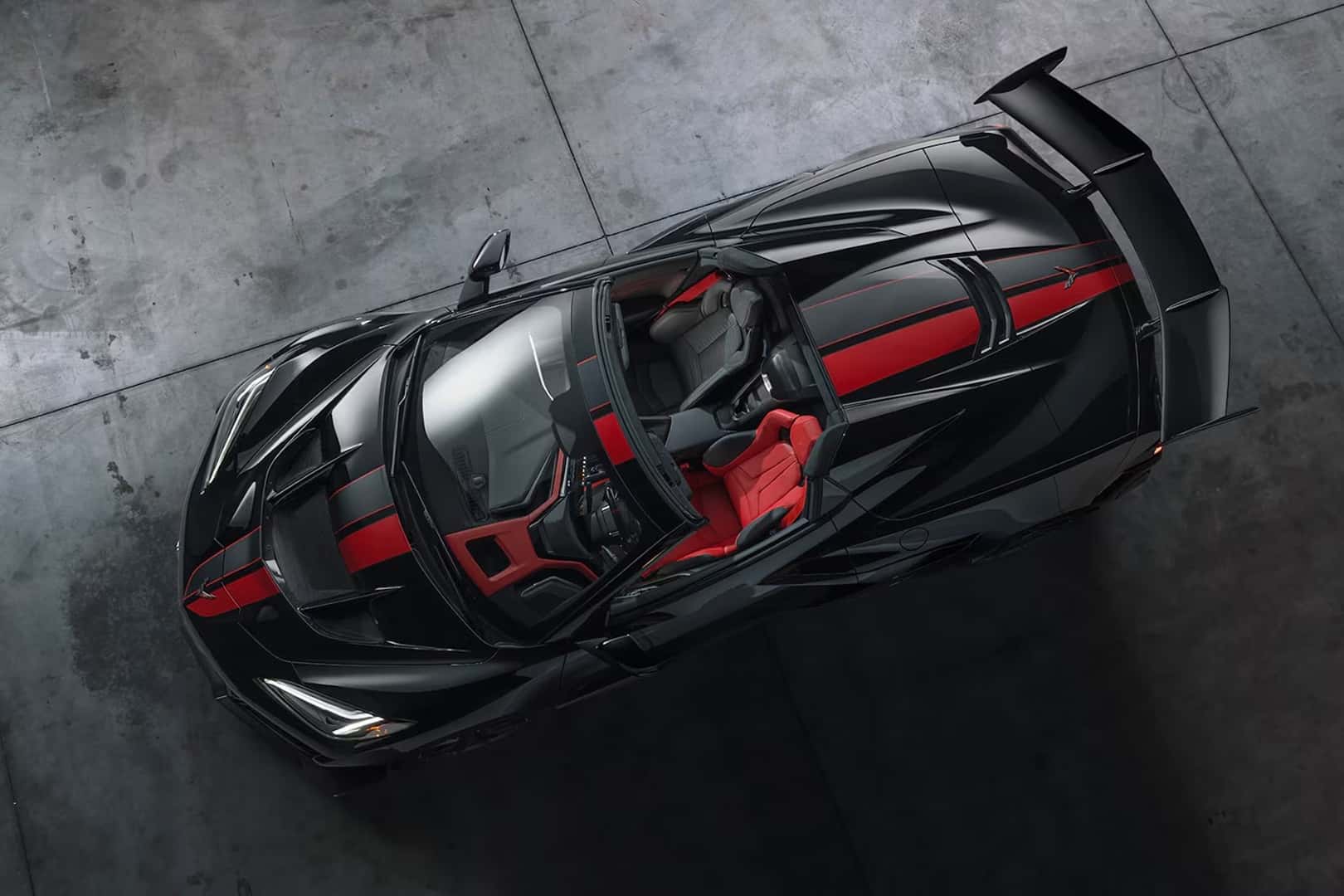 2027 Corvette ZR1X technical cutaway showing its internal layout