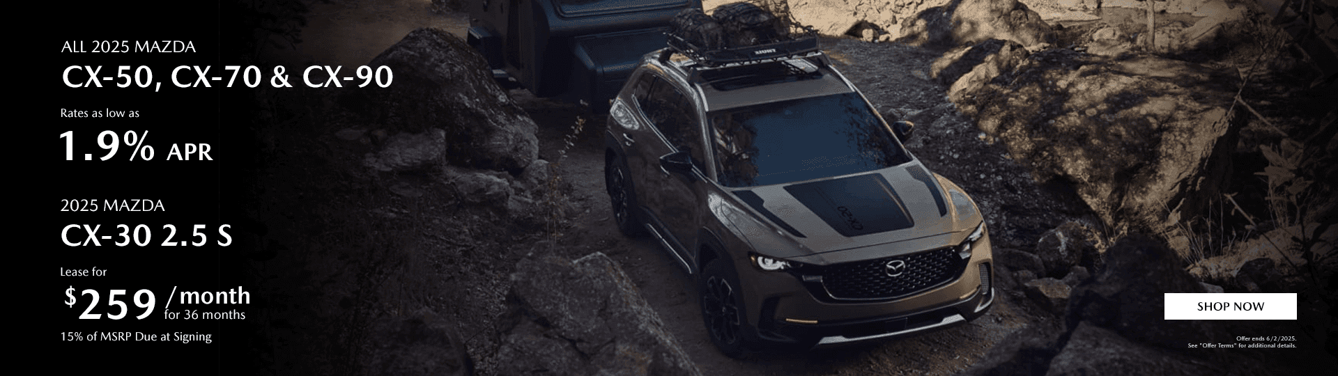ALL 2025 MAZDA CX-50, CX-70 & CX-90