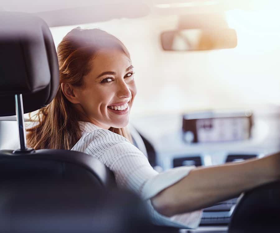 driver smiling