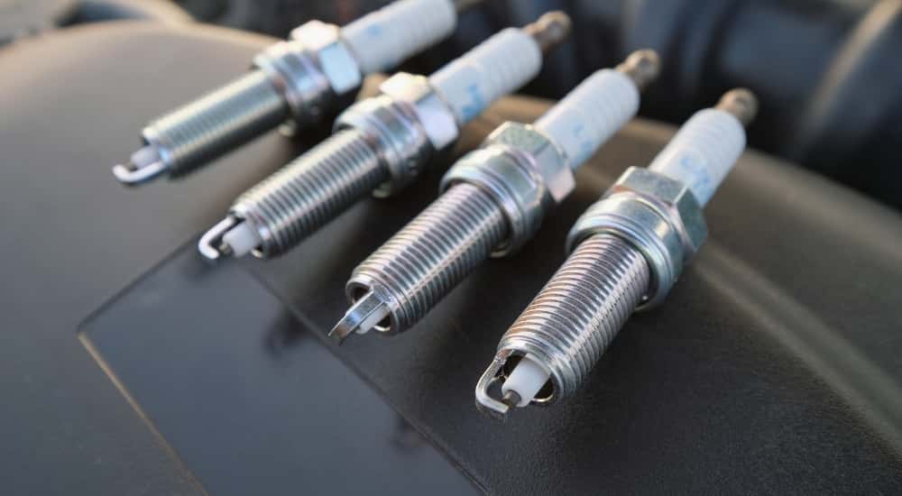 Set of new spark plugs
