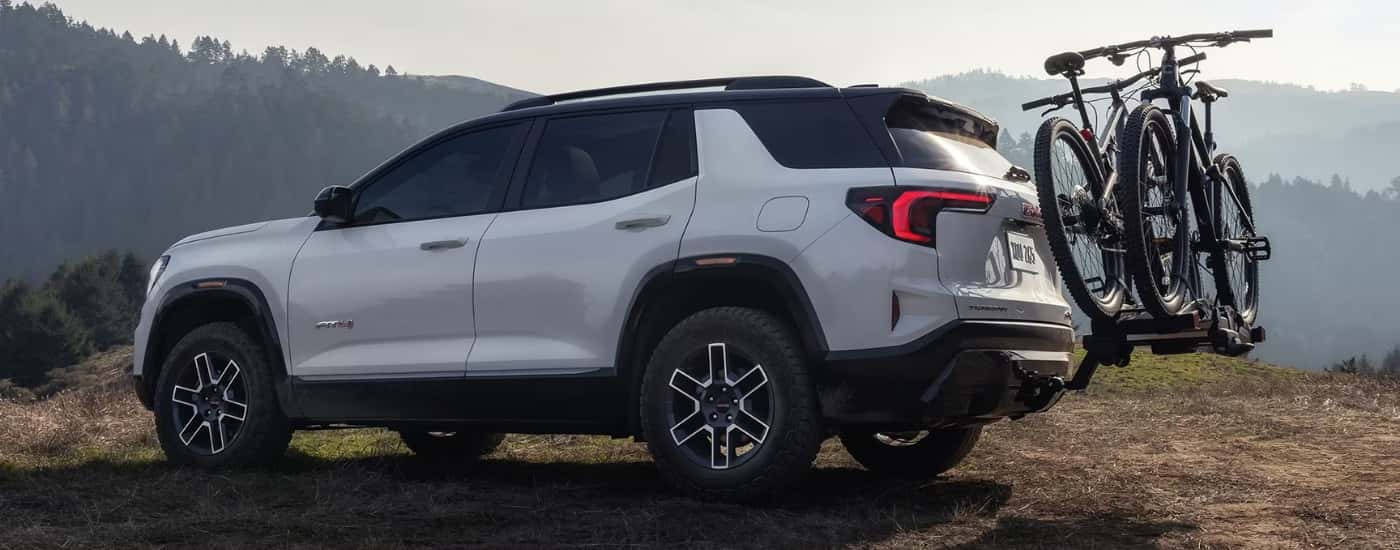 White 2026 GMC Terrain AT4 parked off-road