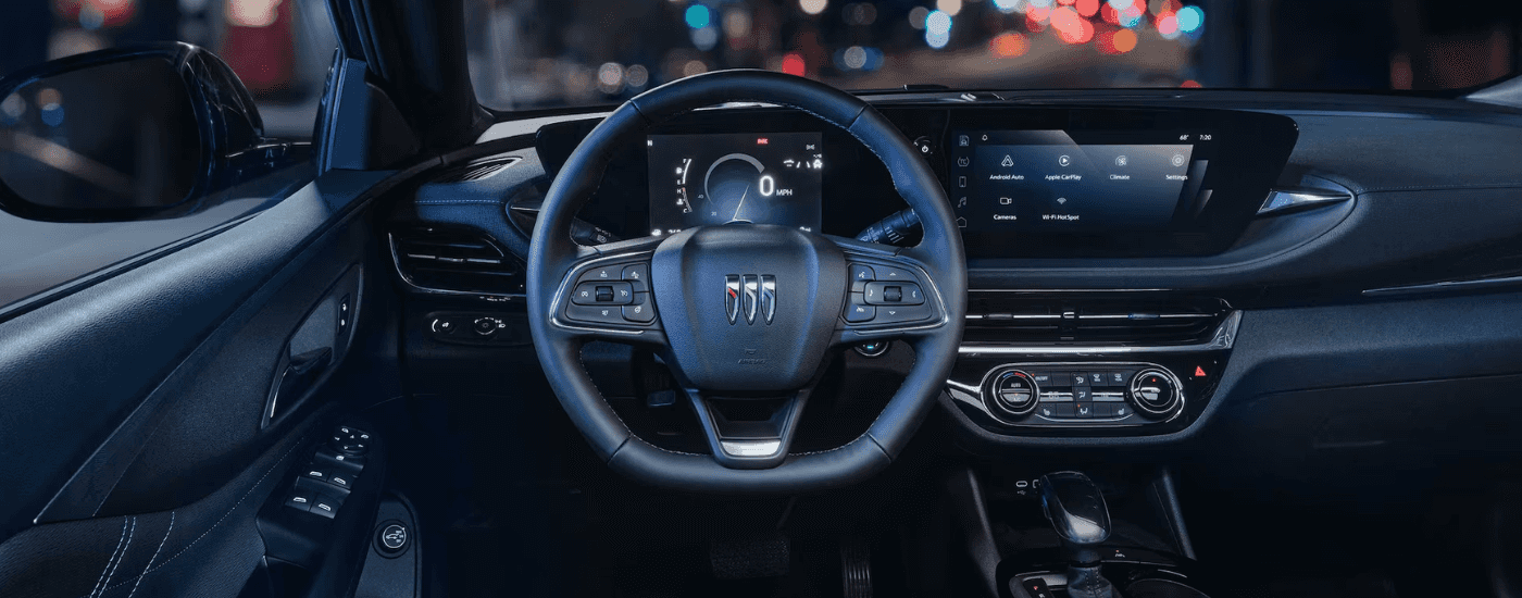 Steering wheel and dashboard of a 2026 Buick Envista