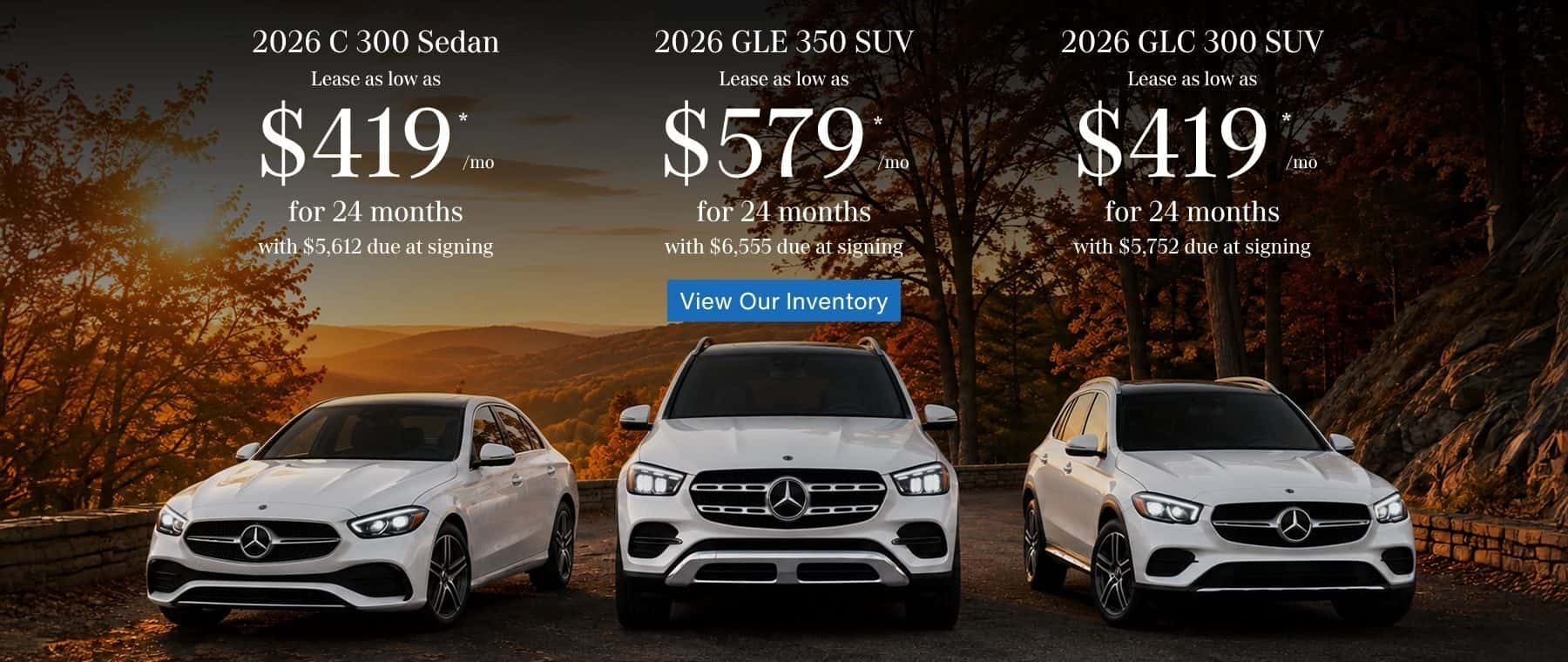 C 300, GLE 450, and GLC 300 Leases