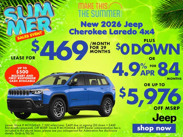 New 2026 Jeep Cherokee Laredo 4x4