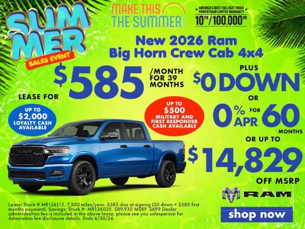 New 2026 Ram Big Horn Crew Cab 4x4