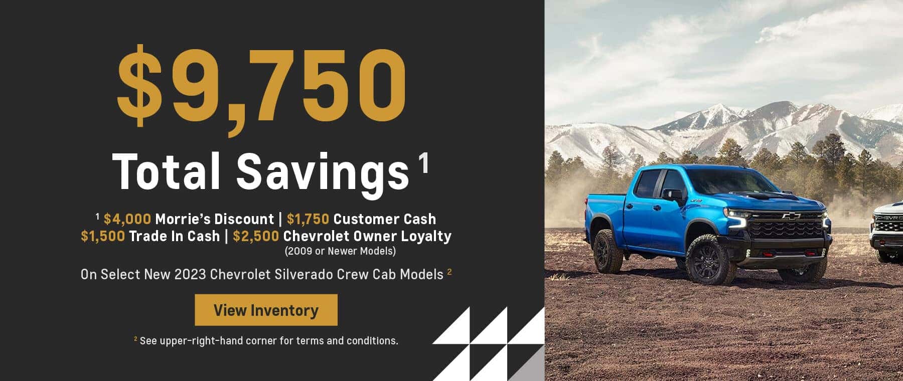 Morrie's Forest Lake Chevrolet $9,750 Total Savings on Select New 2023 Chevrolet Silverado Crew Cab Models