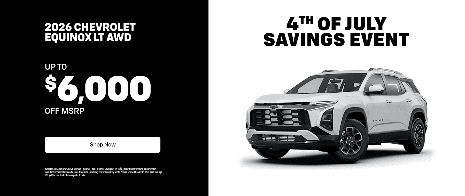 Equinox June Offer