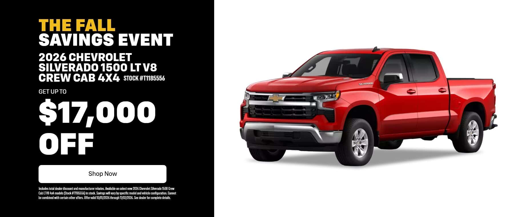 Silverado 17k off Offer