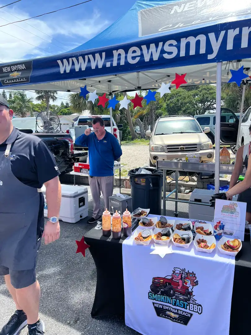 Smokin Fast BBQ booth at Flagler Ave BBQ Challenge 2025