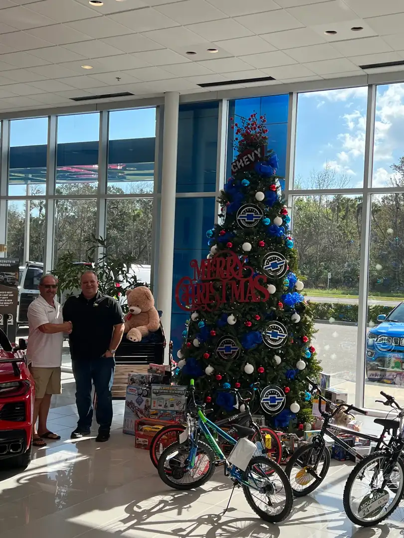 Toy donations collected for Gifts of Love during Corvette Christmas at New Smyrna Beach Chevrolet