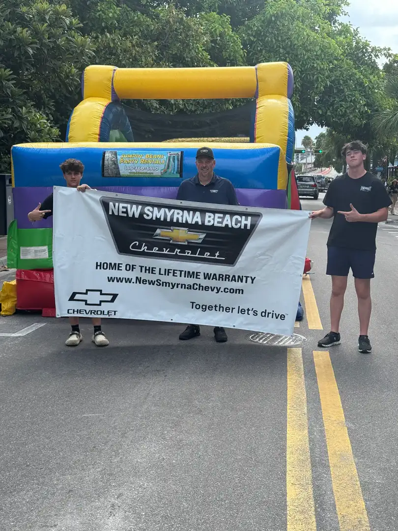 Community obstacle course attraction at Flagler Avenue event supported by New Smyrna Beach Chevrolet