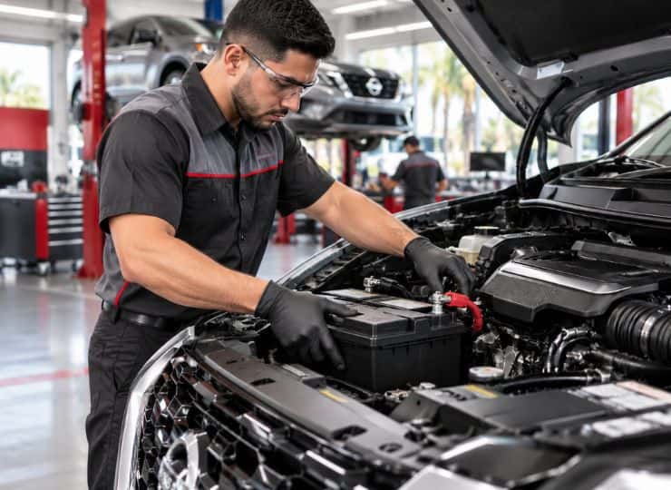 Reemplazo e instalación de batería genuina Nissan