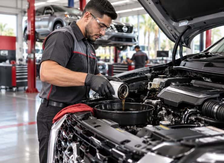 Oferta de cambio de aceite sintético Nissan