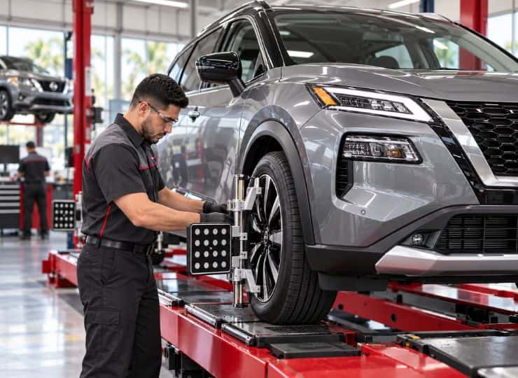 Servicio de alineación de ruedas en Nissan of Doral