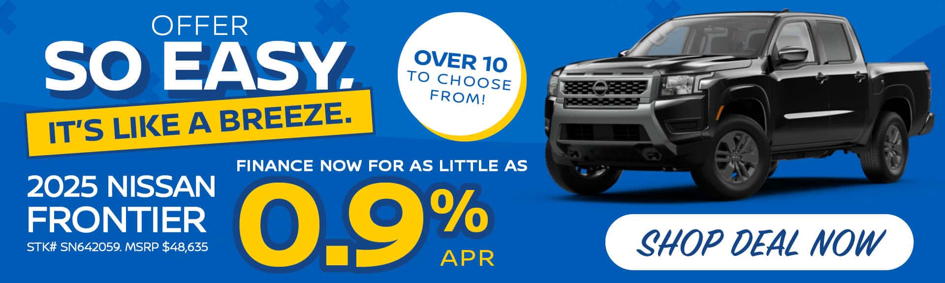 2025 Nissan Frontier - August APR Offer Desktop Slide Final
