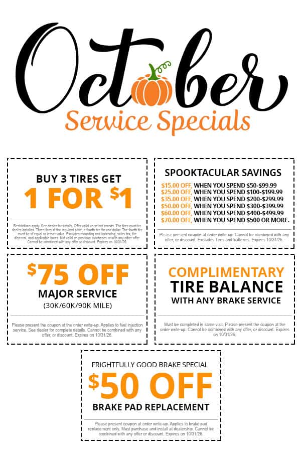 October Service Specials