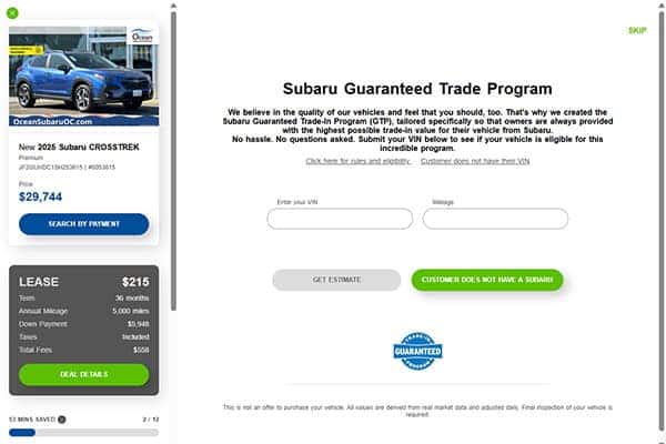 Subaru Trade-In Program