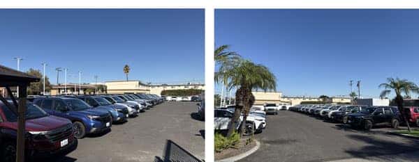 Ocean Subaru of Fullerton vehicle lot