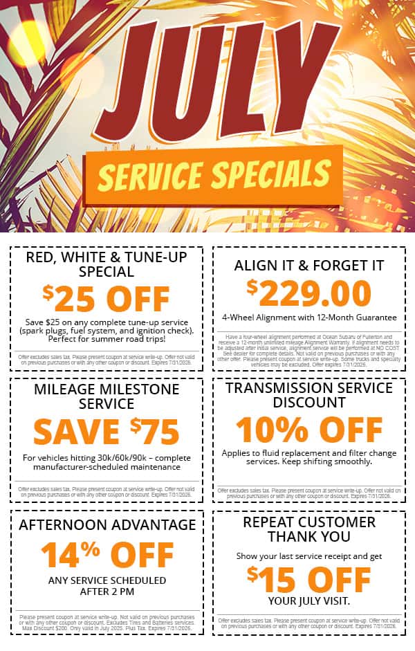 July Service Specials