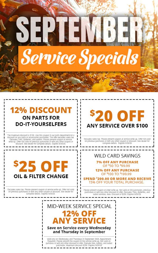 September Service Specials