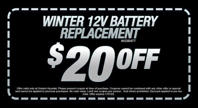 Get $20 off our winter 12V battery replacement. Offer expires 1/31/2023.