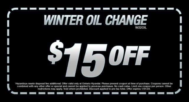 Get $15 off our winter oil change. Offer expires 1/31/2023.