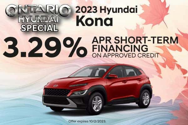 3.29% APR Short-Term Financing on New 2023 Hyundai Kona